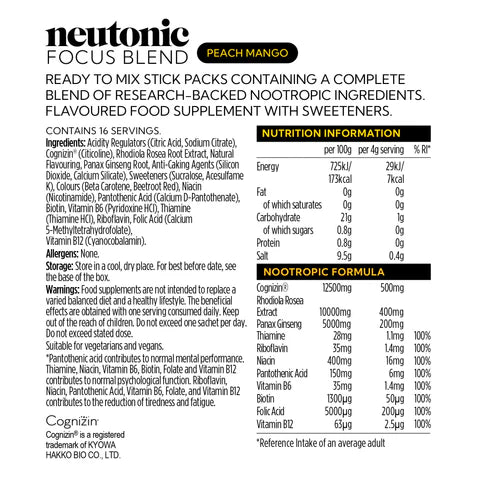 Neutonic Focus Blend 16 x 4g