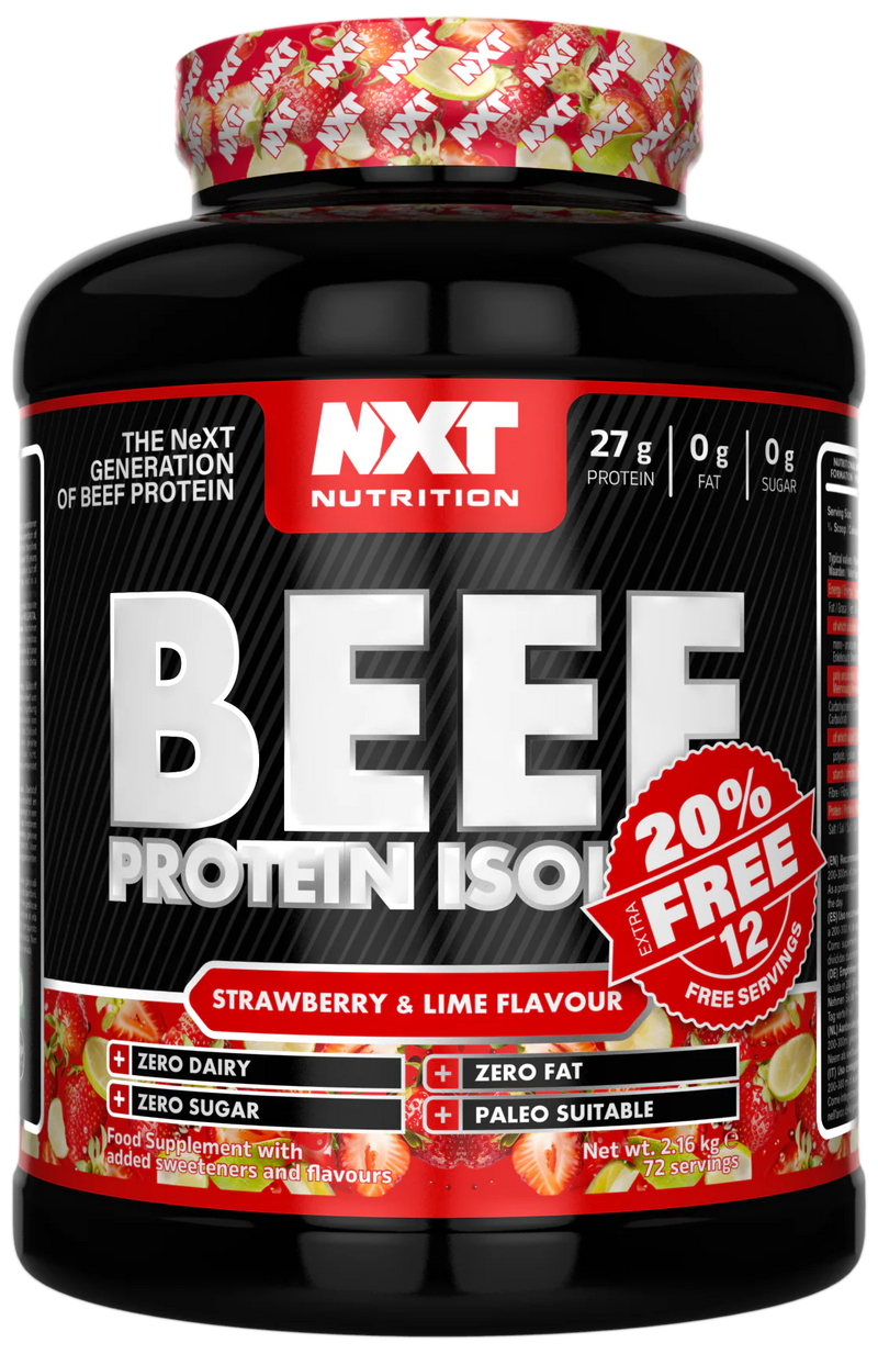 NXT Nutrition Beef Protein Isolate 2.16kg (20% Extra Free)