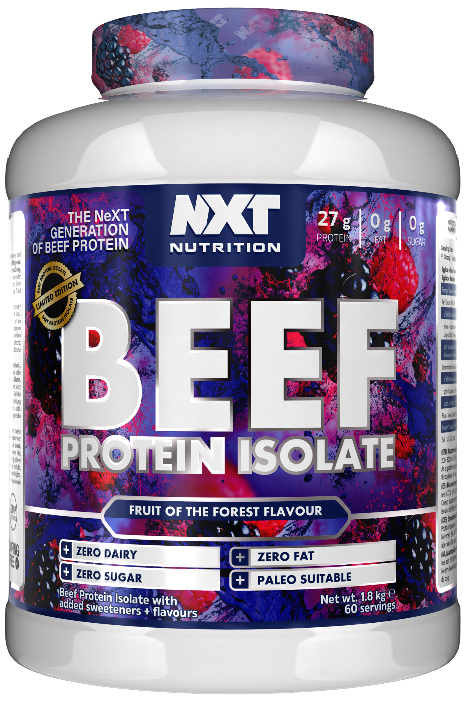 NXT Nutrition Beef Protein Isolate 1.8kg