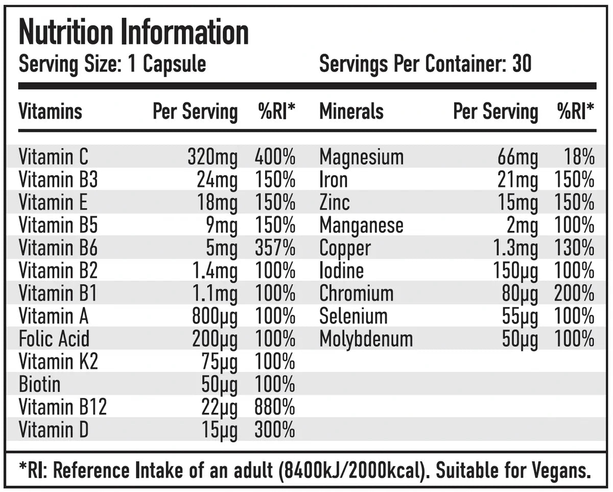 Per4m Multi Vita+min Capsules 30 caps