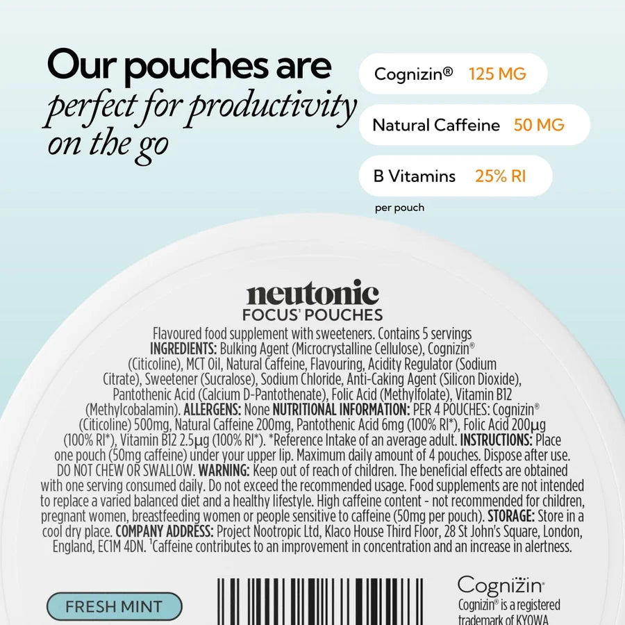 Neutonic Focus Pouches 20 x 10.6g