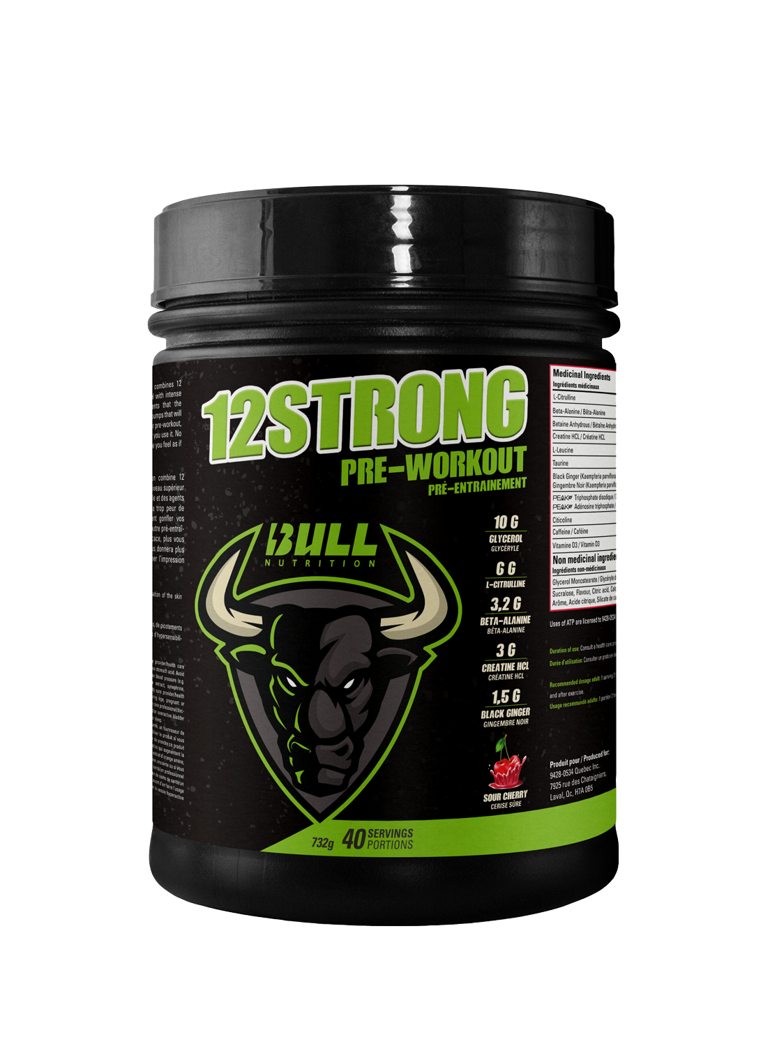 Bull Nutrition 12 Strong Pre Workout 732g