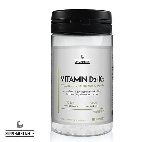 SUPPLEMENT NEEDS VITAMIN D3 AND K2 (MK-7) - 120 TABS
