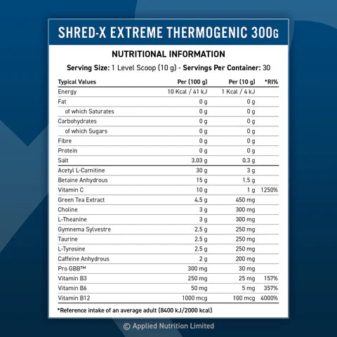 Applied Nutrition Shred X Thermogenic Powder 300g
