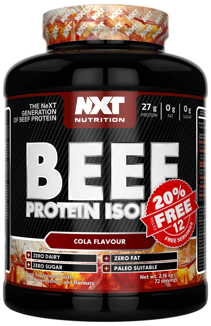 PRESALE - NXT Nutrition Beef Protein Isolate 2.16kg (20% Extra Free)
