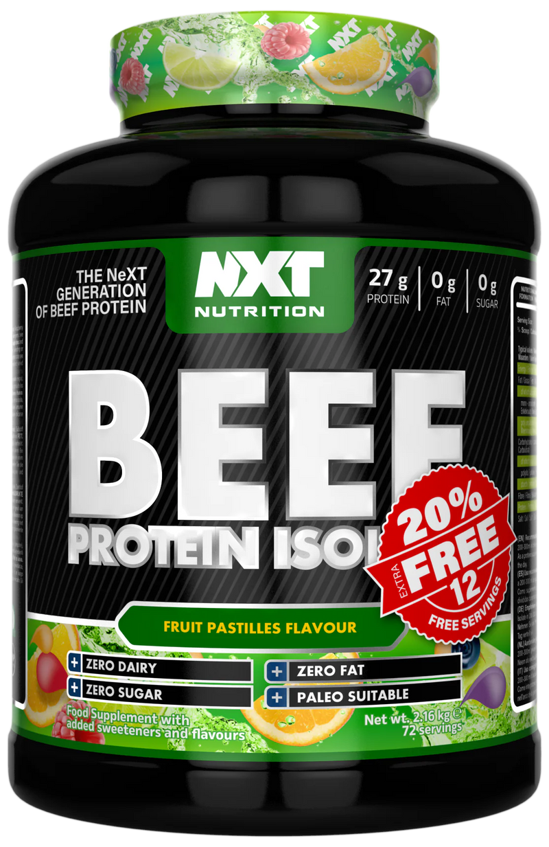 PRESALE - NXT Nutrition Beef Protein Isolate 2.16kg (20% Extra Free)