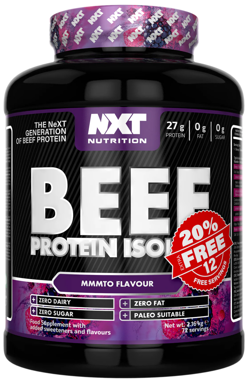 PRESALE - NXT Nutrition Beef Protein Isolate 2.16kg (20% Extra Free)