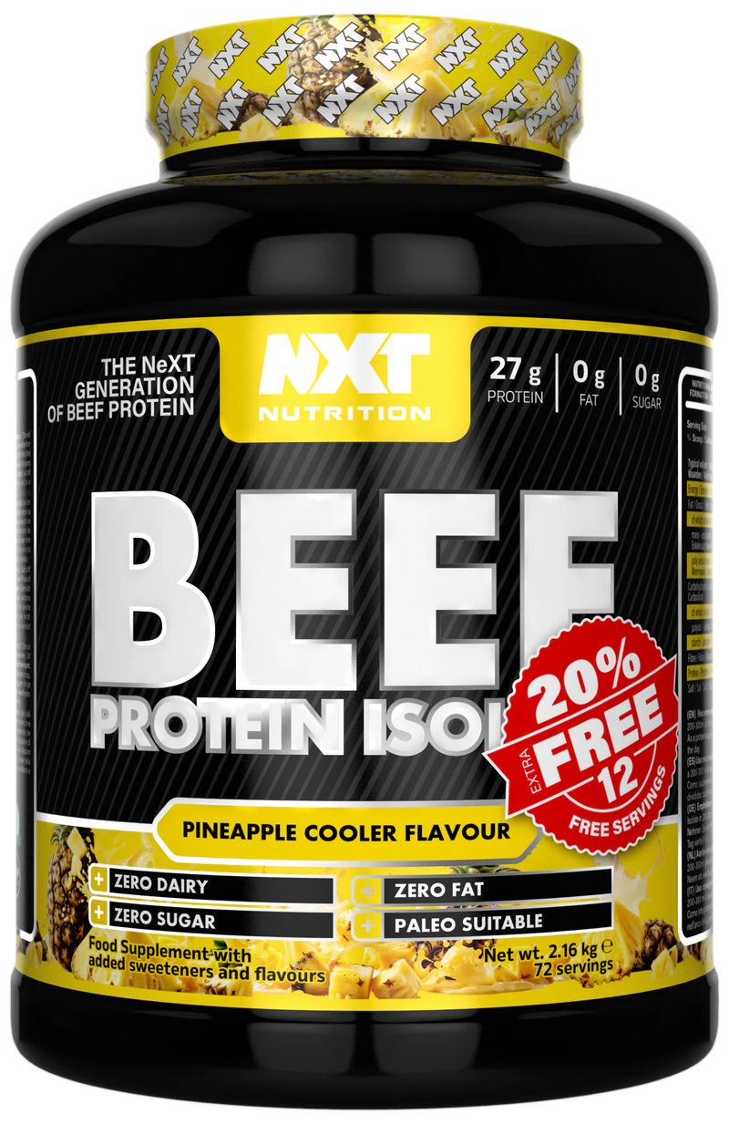 PRESALE - NXT Nutrition Beef Protein Isolate 2.16kg (20% Extra Free)
