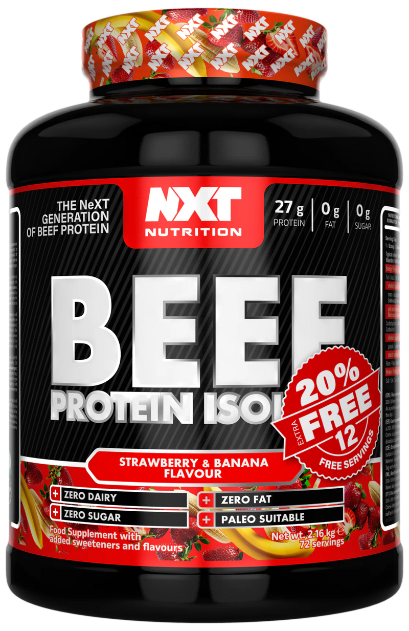 PRESALE - NXT Nutrition Beef Protein Isolate 2.16kg (20% Extra Free)