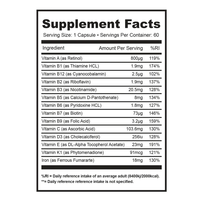 1 Source Supps Immune1 Multivitamin 60 caps
