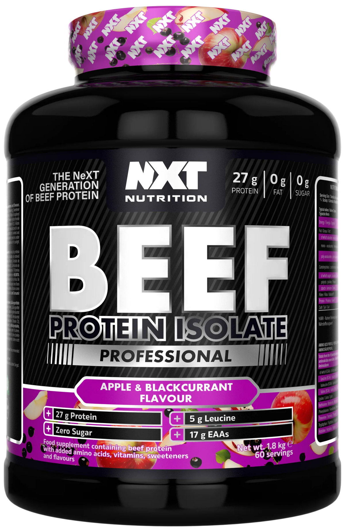 NXT Nutrition Beef Protein Isolate Professional 1.8kg