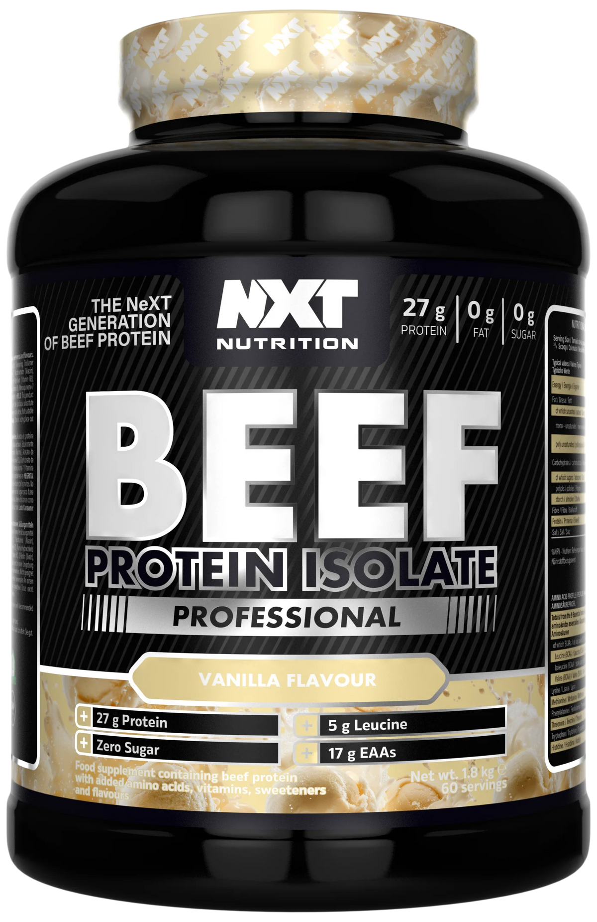 NXT Nutrition Beef Protein Isolate Professional 1.8kg