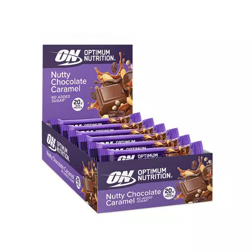 Optimum Nutrition Nutty Chocolate Caramel Protein Bar 70g x 10