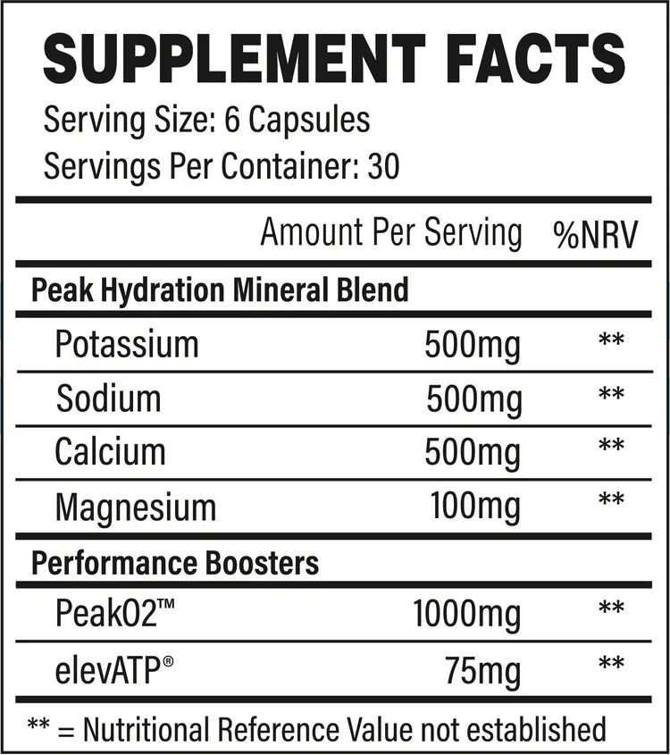Trained by JP Peak Hydration 180 caps