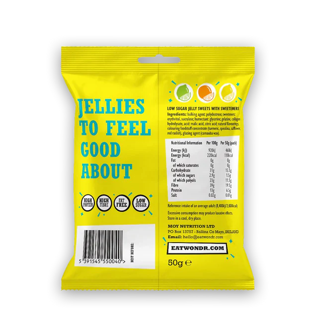 Wondr Protein Jellies Sour Snakes 50g