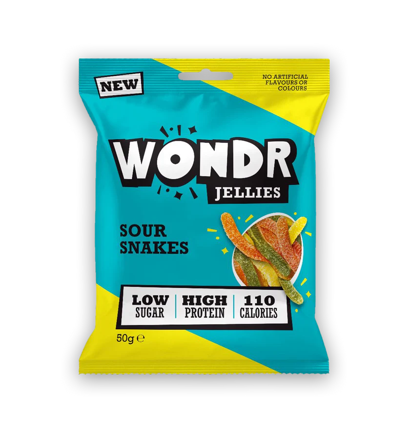 Wondr Protein Jellies Sour Snakes 50g