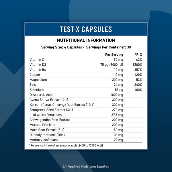 Applied Nutrition TEST-X 120 caps
