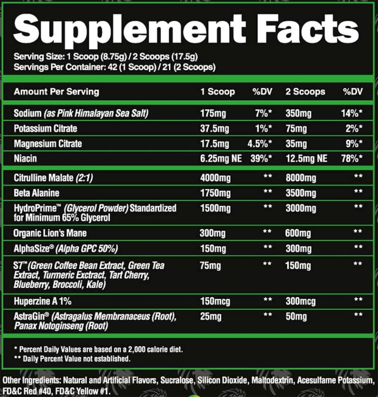 Alpha Lion Superhuman Pump Label